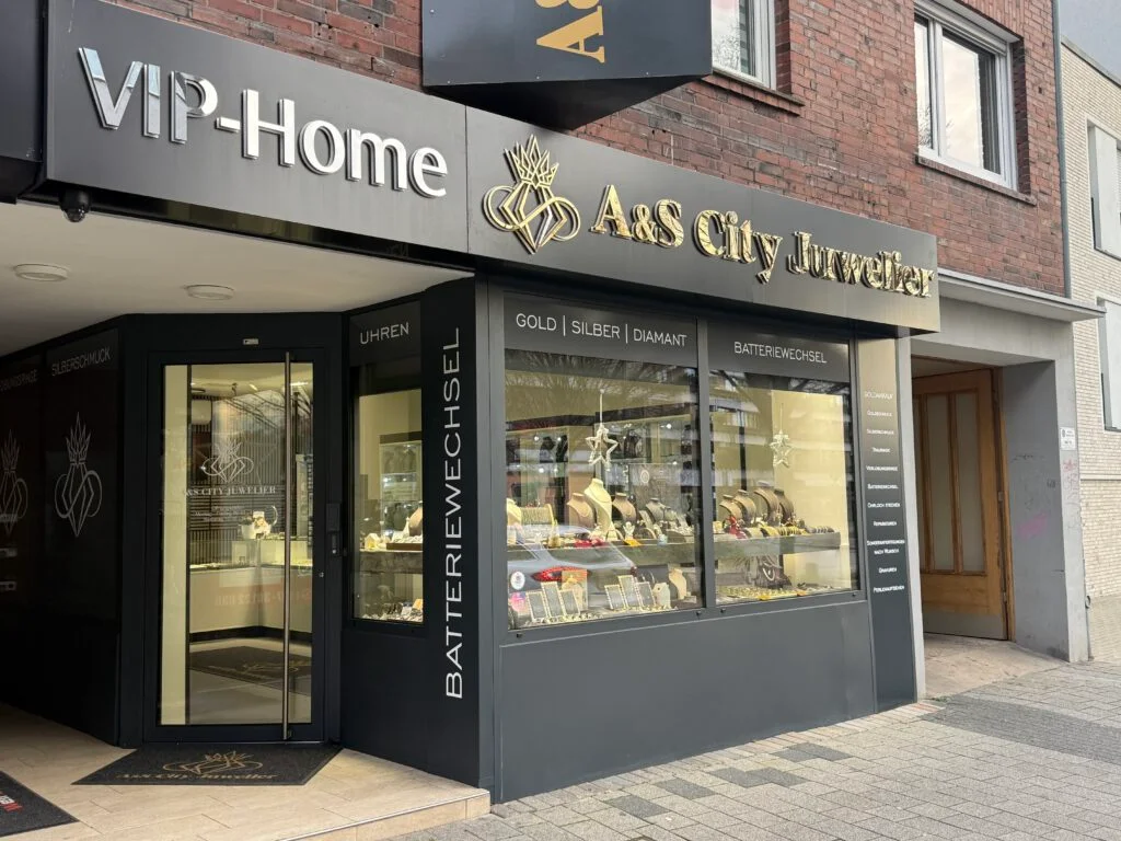 Schaufenster von A&S City Juwelier in Moers